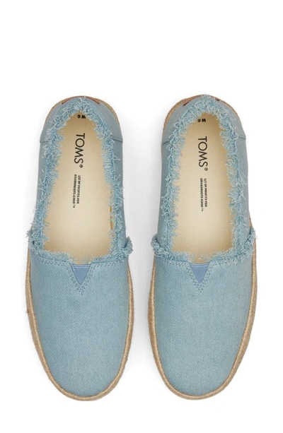 Toms Valencia Platform Espadrille In Light Blue