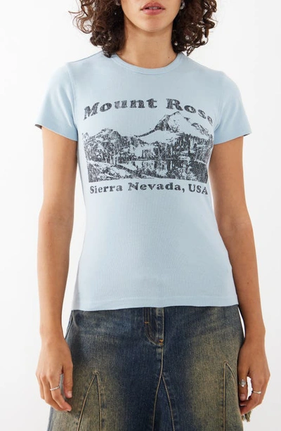 Shop Bdg Urban Outfitters Mount Rose Graphic Baby T-shirt In Light Blue