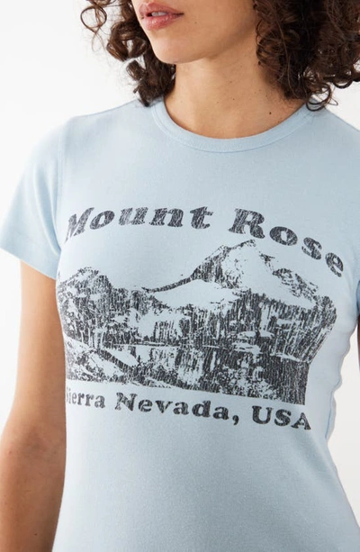 Shop Bdg Urban Outfitters Mount Rose Graphic Baby T-shirt In Light Blue