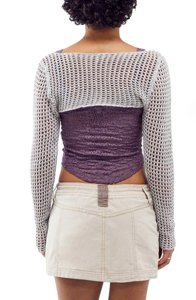 Shop Bdg Urban Outfitters Lattic Shrug In Charcoal
