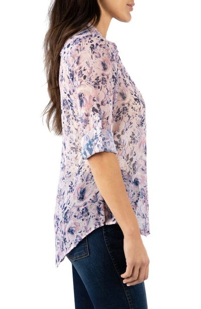 Shop Kut From The Kloth Jasmine Chiffon Button-up Shirt In Arezzo Light Rose