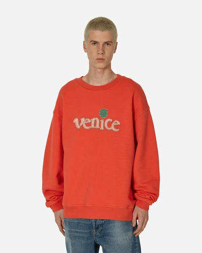 Shop Erl Venice Crewneck Sweatshirt In Red
