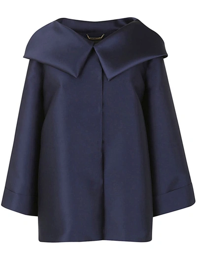 Shop Alberta Ferretti Mikado Jacket Clothing In Blue