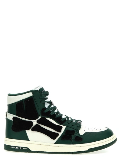 Shop Amiri 'skel Top High' Sneakers In Green