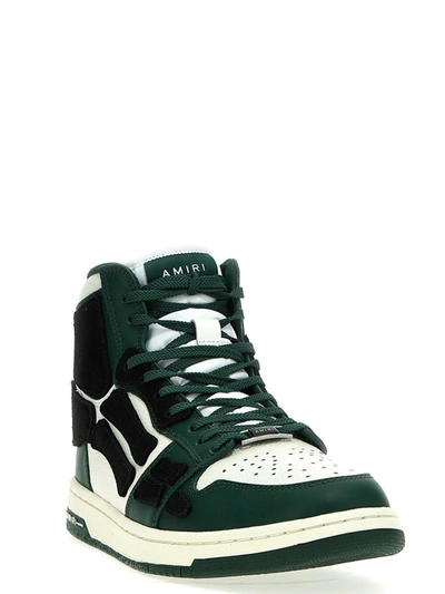 Shop Amiri 'skel Top High' Sneakers In Green