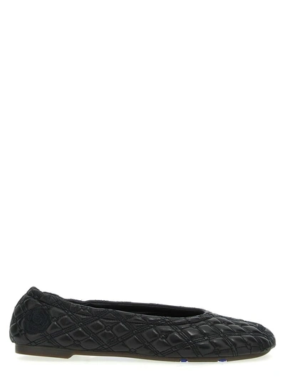 Shop Burberry 'sadler' Ballet Flats In Black