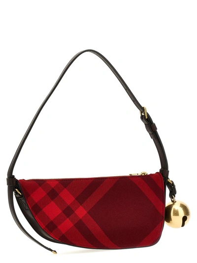 Shop Burberry 'shield' Mini Shoulder Bag In Red