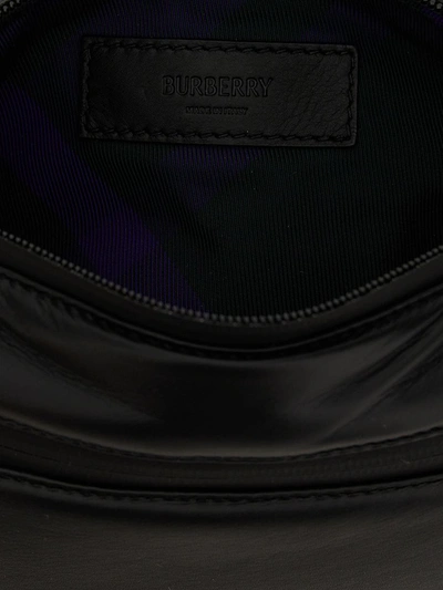 Shop Burberry 'shield' Crossbody Bag In Black