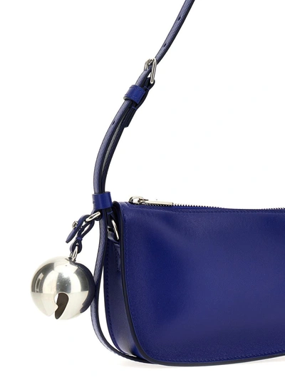 Shop Burberry 'shield' Mini Shoulder Bag In Blue