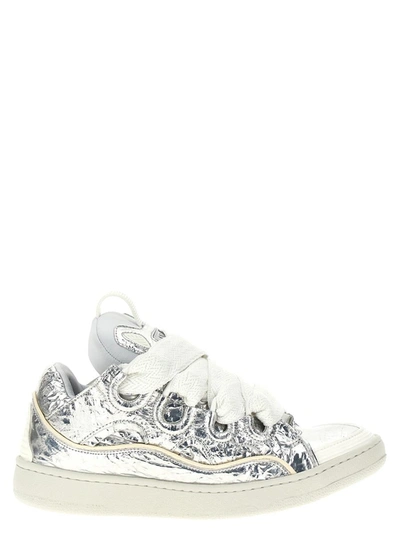 Shop Lanvin 'curb' Sneakers In Silver