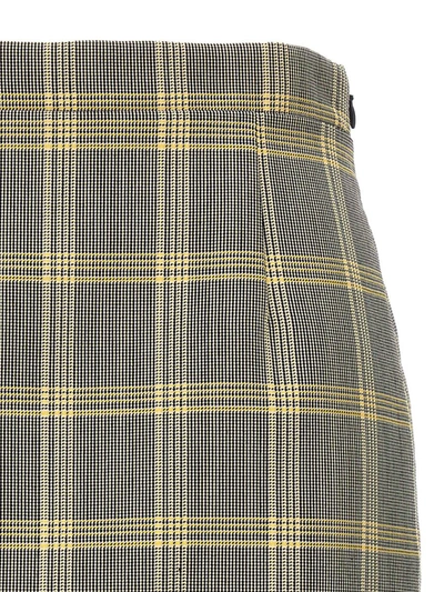 Shop Marni Prince Of Wales Mini Skirt In Yellow