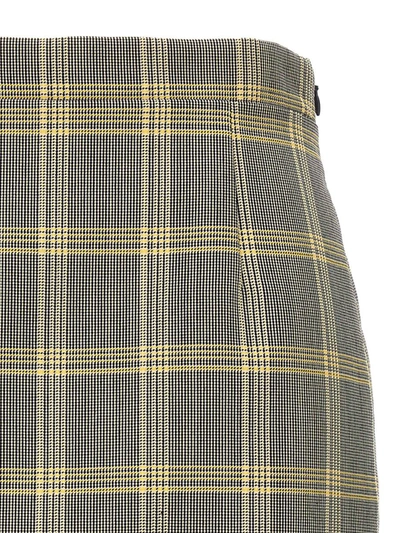 Marni High-waisted Checked Pattern Mini Skirt In Yellow