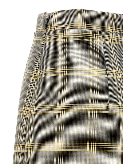 Shop Marni Prince Of Wales Mini Skirt In Yellow