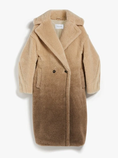 Shop Max Mara Gatto Teddy Bear Icon Coat In Wool And Alpaca In Beige