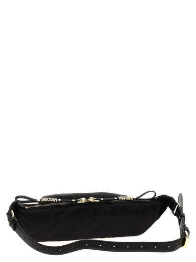 Shop Moschino Logo Fanny Pack In Black