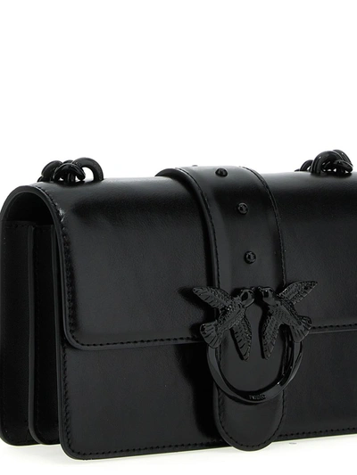 Shop Pinko 'love One Mini' Crossbody Bag In Black