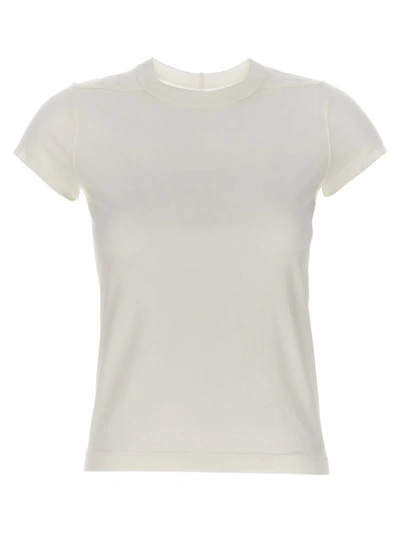 Rick Owens Cropped Level Tee T-shirt White In White