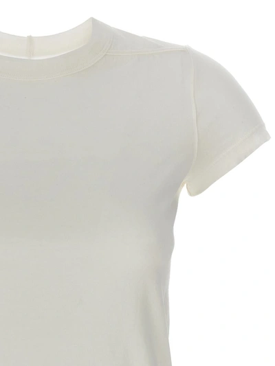 Rick Owens Cropped Level Tee T-shirt White In White