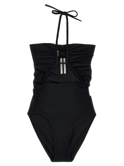 Shop Rick Owens 'prong Bather' One-piece Swimsuit In Black