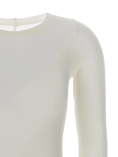 Shop Rick Owens 'rib Ls T' T-shirt In White