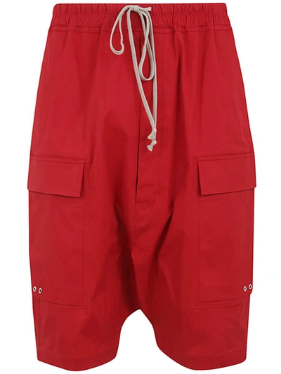 Shop Rick Owens Cargo Pods Shorts Clothing In Red