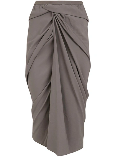 Shop Rick Owens Wrap Skirt Clothing In Grey