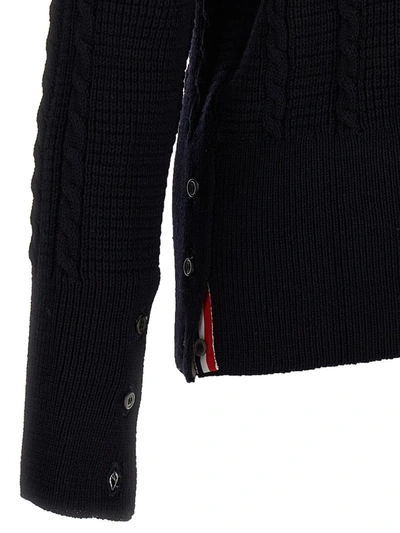 Shop Thom Browne 'cable' Sweater In Blue