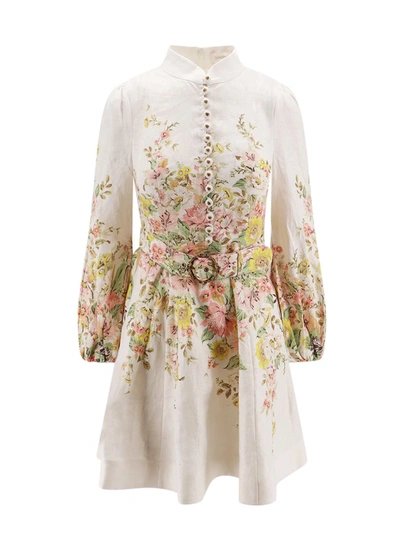 Shop Zimmermann Dress In Beige