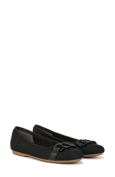 Shop Dr. Scholl's Wexley Chain Detail Flat In Black Fabric