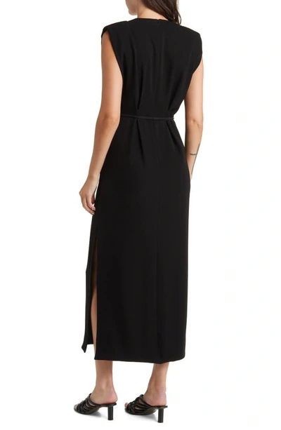 Rag & Bone Harriet Tie Waist Sleeveless Maxi Dress In Black