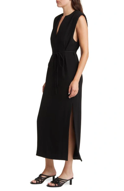Rag & Bone Harriet Tie Waist Sleeveless Maxi Dress In Black