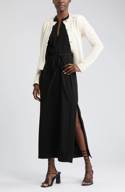 Rag & Bone Harriet Tie Waist Sleeveless Maxi Dress In Black