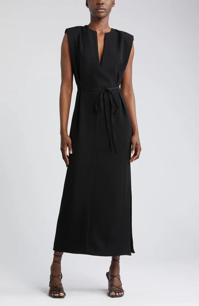 Rag & Bone Harriet Tie Waist Sleeveless Maxi Dress In Black