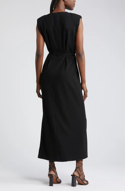 Rag & Bone Harriet Tie Waist Sleeveless Maxi Dress In Black