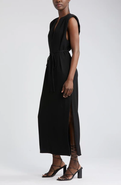 Rag & Bone Harriet Tie Waist Sleeveless Maxi Dress In Black