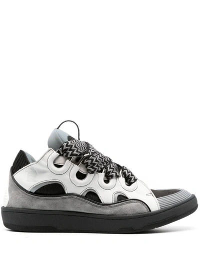 Shop Lanvin Sneakers In White Anthracite