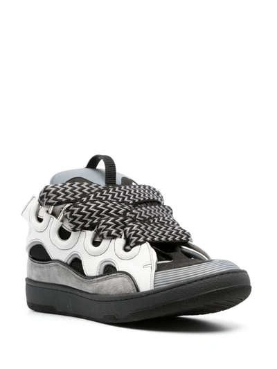 Shop Lanvin Sneakers In White Anthracite