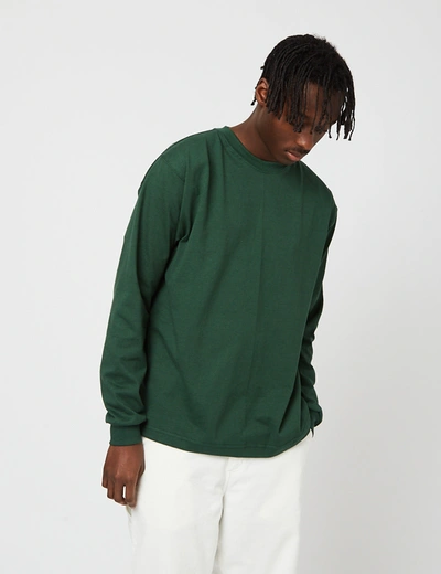 Shop Camber Usa 305 Long Sleeve T-shirt (8oz Cotton) In Green