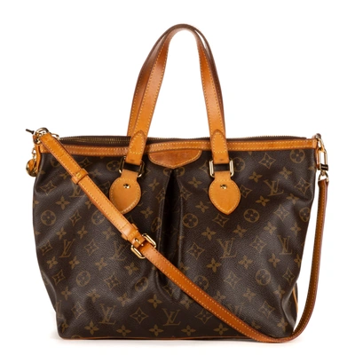 Pre-owned Louis Vuitton Palermo Pm In Brown