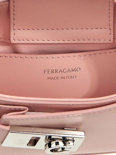 Shop Ferragamo Archive Mini Hand Bags Pink