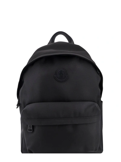 Shop Moncler Waterproof Nylon Backpack With Frontal Logo Patch