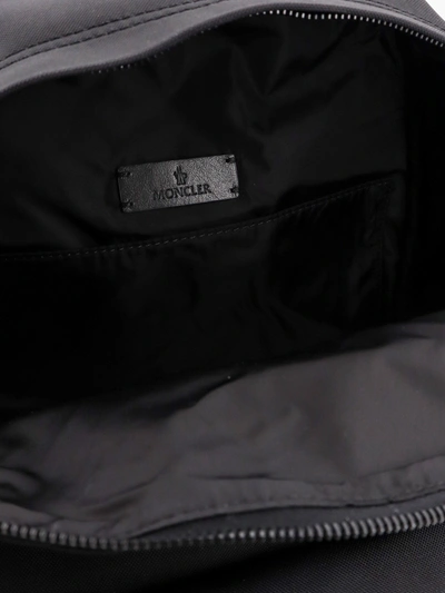 Shop Moncler Waterproof Nylon Backpack With Frontal Logo Patch