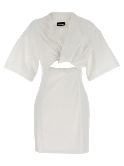 Shop Jacquemus Bahia Dresses White