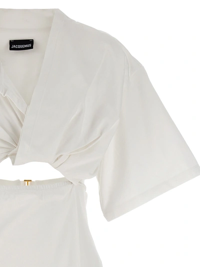 Shop Jacquemus Bahia Dresses White