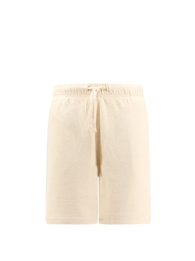 Shop Burberry Terry Fabric Bermuda Shorts With Ekd Embroidery