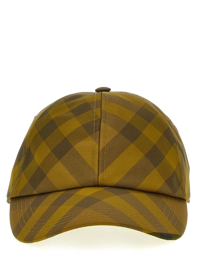 Shop Burberry Check Cap Hats Yellow