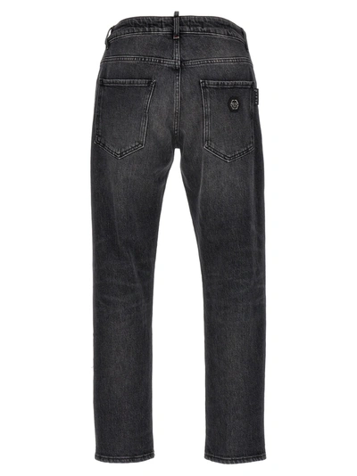 Shop Philipp Plein Denim Jeans Gray