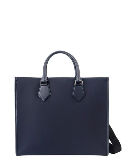 Shop Dolce & Gabbana Nylon And Leather Handbag With Frontal Logo Print
