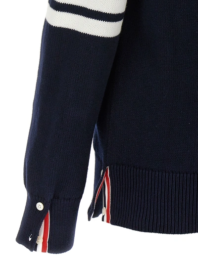 Shop Thom Browne Hector Sweater, Cardigans Blue