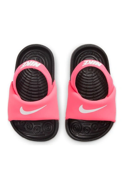 Shop Nike Kawa Slingback Sandal In Digital Pink/ White/ Black